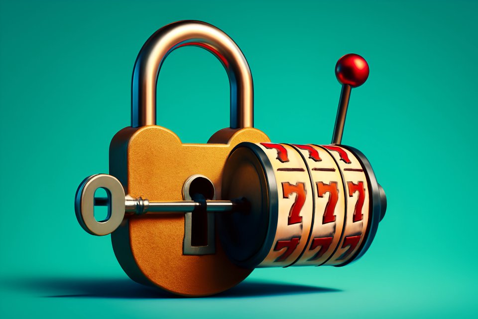Lock with slot machine design