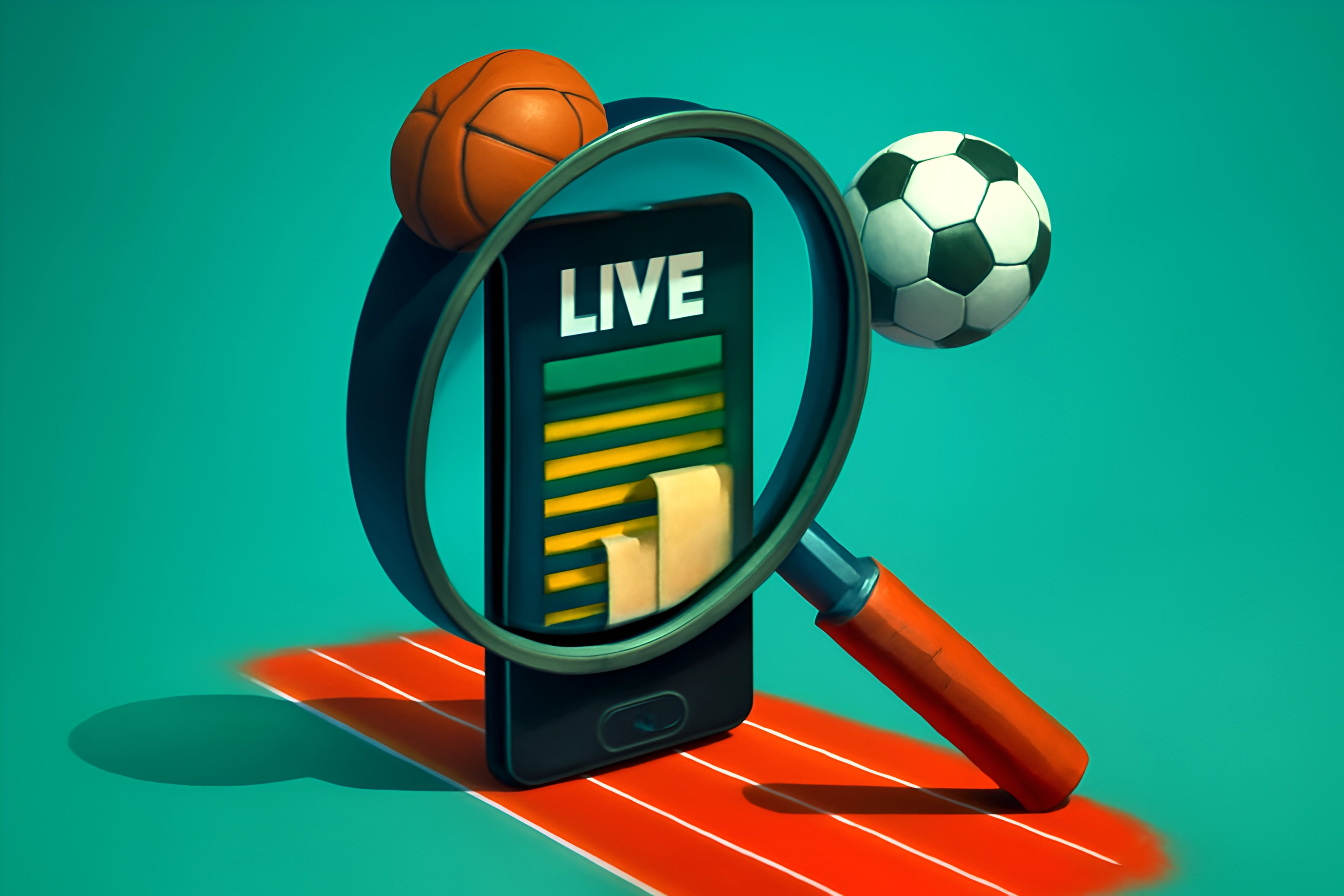 Mobile sports streaming illustration