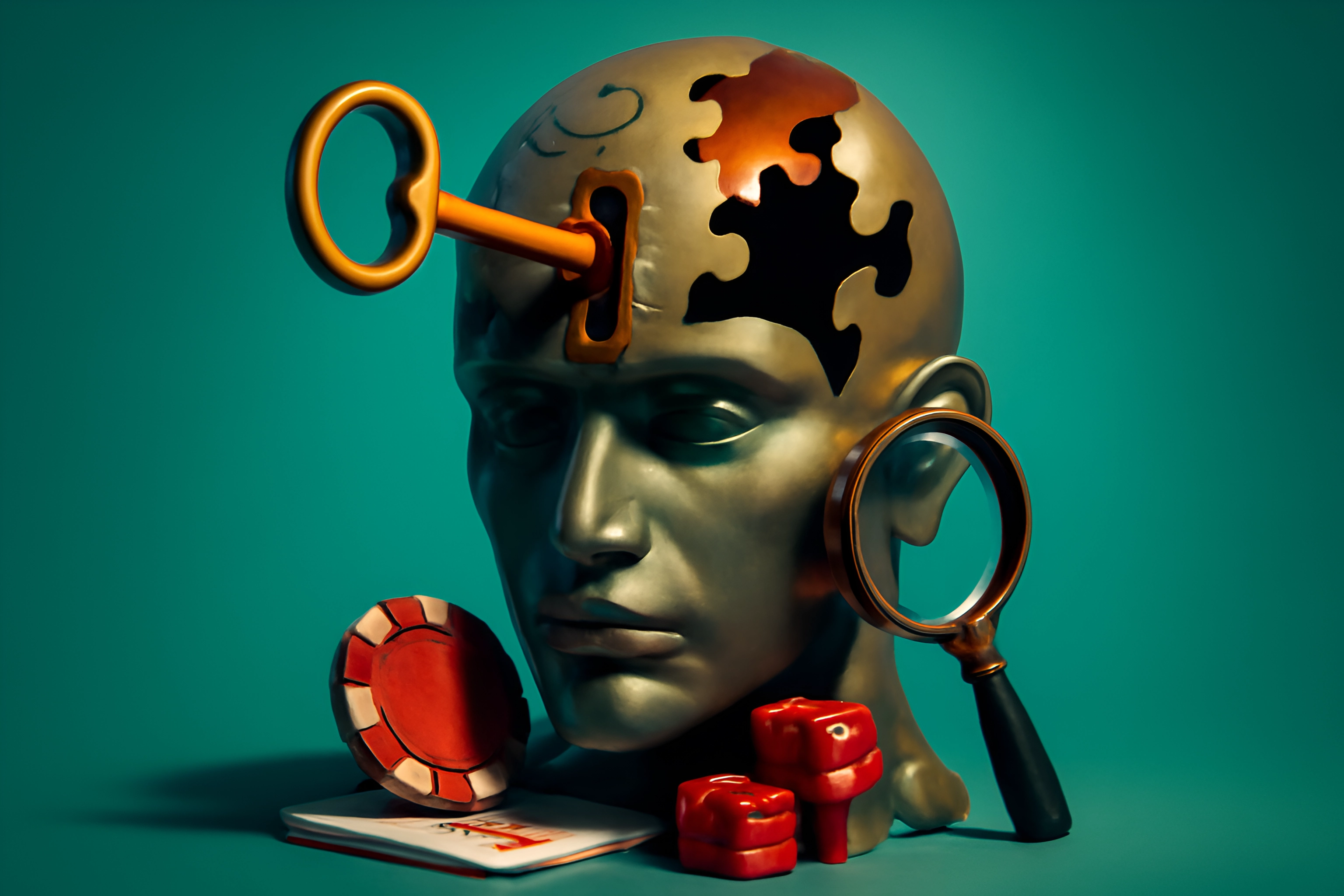 Creative mind puzzle sculpture